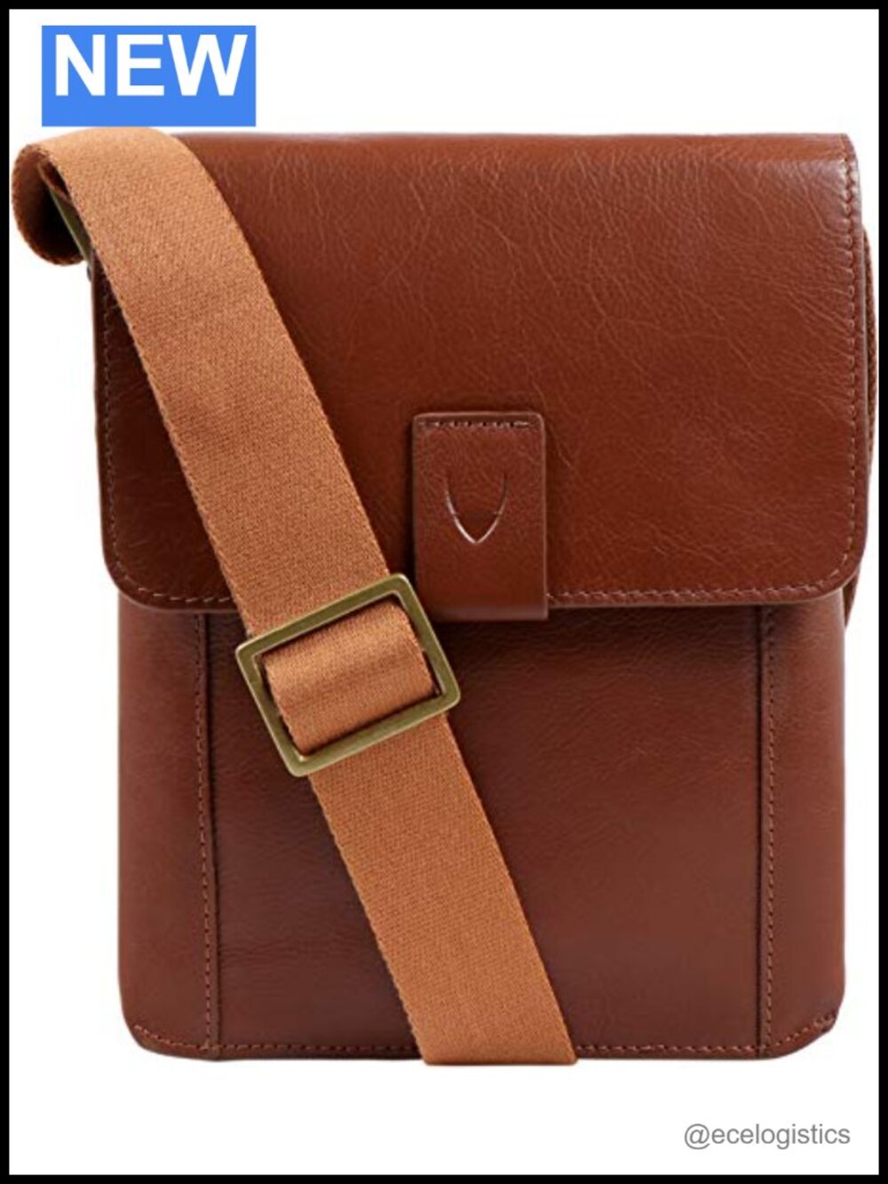 Genuine Leather Messenger Crossbody Bag Adjustable Strap Travel